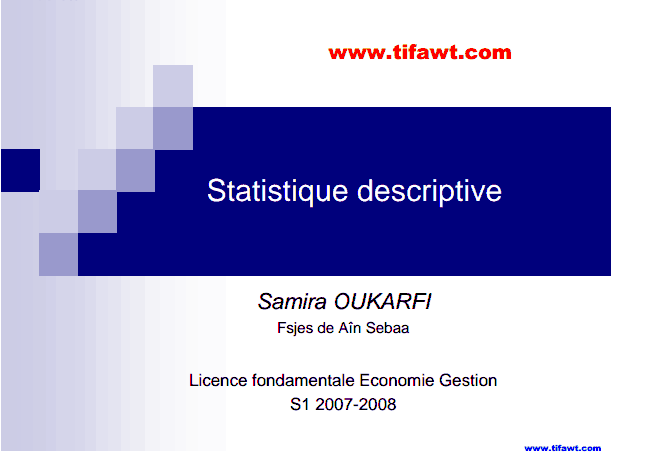 Statestiques descriptives