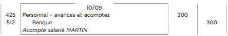 comptabilisation acompte versé