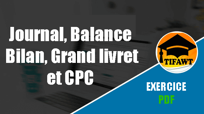 Journal, balance, bilan, grand livret et CPC