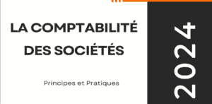 Une image d'une couverture de livre sur la comptabilité des sociétés, axée sur principes et pratiques.