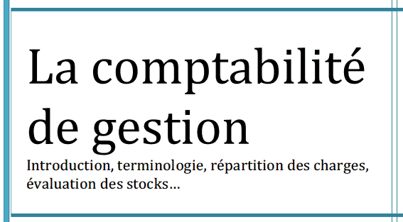 comptabilité de gestion