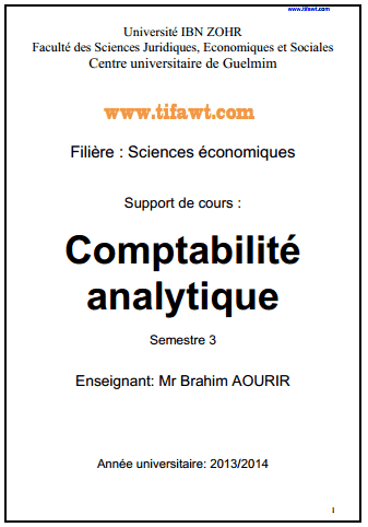 cours de comptabilité analytique pdf exercices corriges