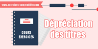 Dépréciation des titres