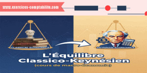 Balance équilibrée entre économie classique et keynésienne.