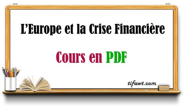 europe et crise financière