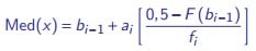 calcul de la médiane dans le cas une variable continue