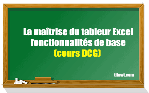 fonction de base excel cours dcg