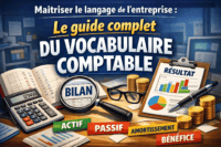 Outils comptables et vocabulaire financier pour la gestion d'entreprise.