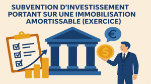 Subvention d’investissement portant sur une immobilisation amortissable