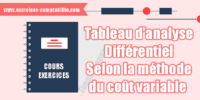 Le tableau d'analyse différentiel