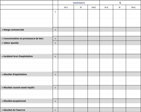 tableau des soldes intermédiaire de gestion