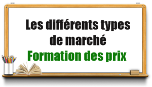 Les différents types de marché et formation des prix